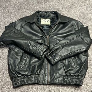 Chevy Corvette C5 Leather Bomber Jacket Official GM Licensed Mens Size XL